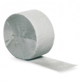 Papier crépon 24 mètres argent scintillant