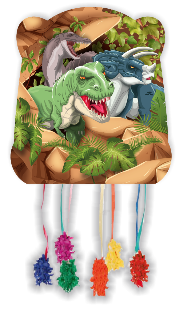 PIÑATA DINO JURASIQUE DE BASE 28 x 33 cm