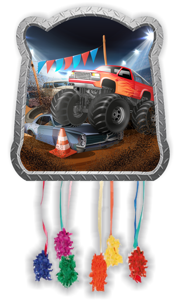 PIÑATA MONSTER TRUCK BASIQUE 28 x 33 cm