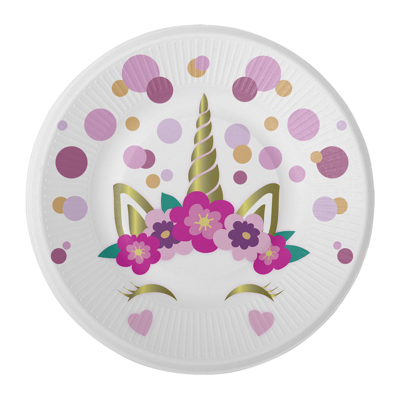 8 assiettes Licorne Lil 18 cm