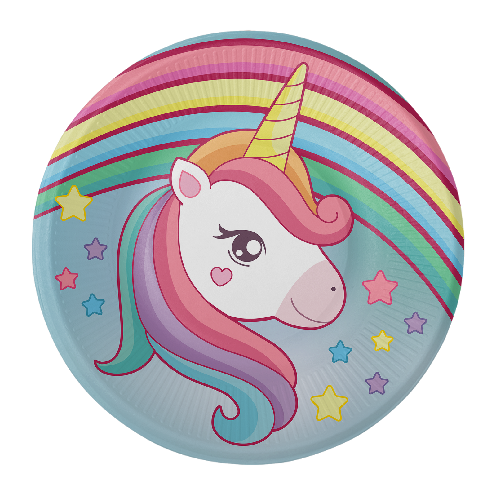 8 assiettes magiques Licorne 18 cm