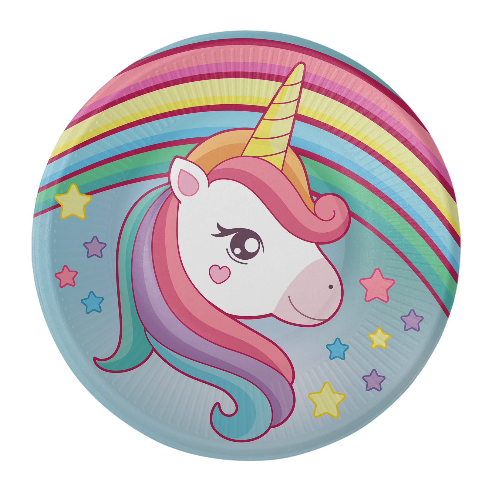 8 assiettes magiques Licorne 18 cm