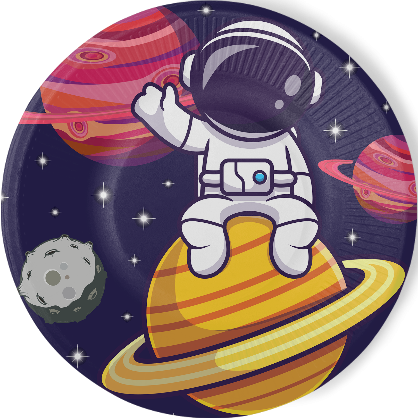 8 PLAQUES 23 CM ASTRONAUTE