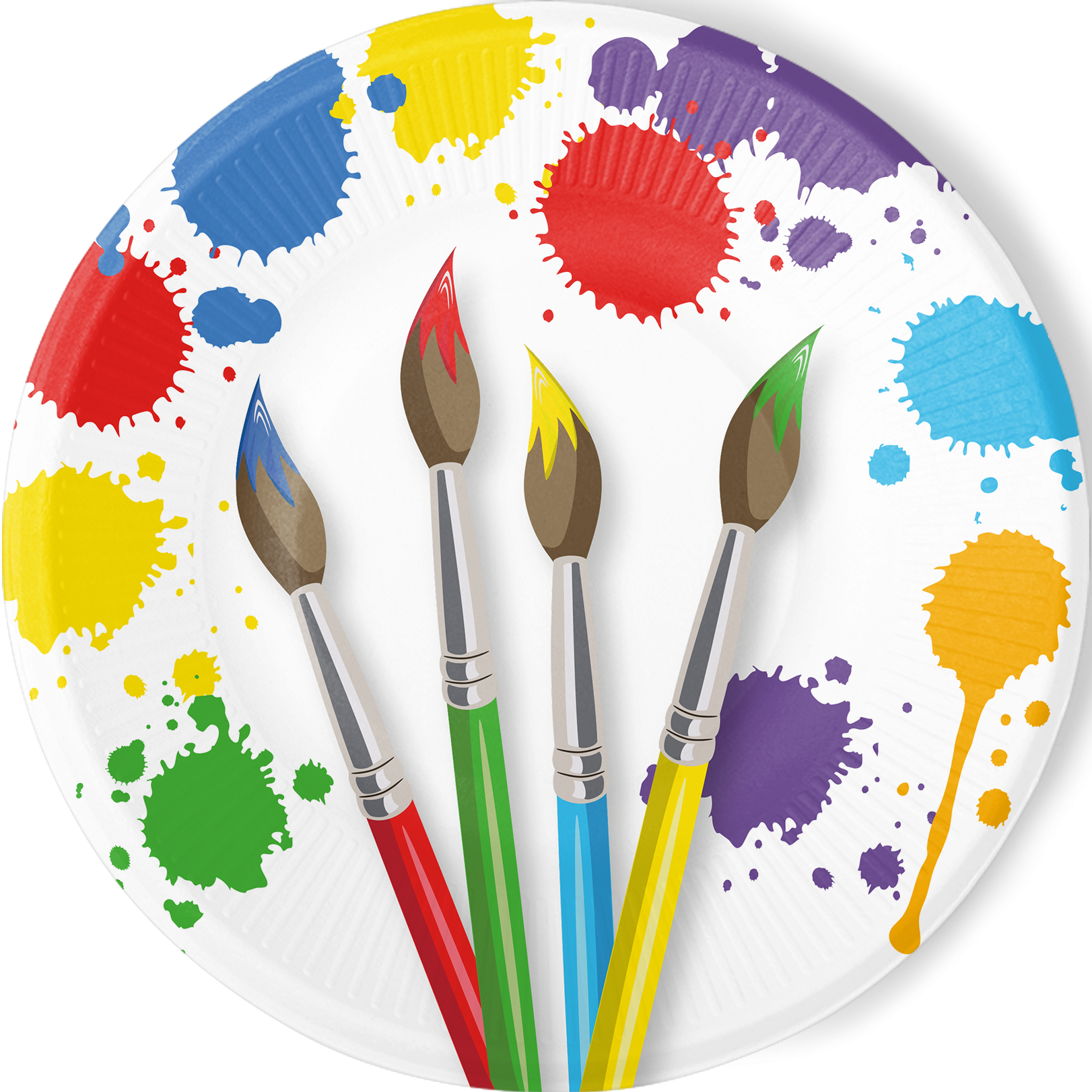 8 ASSIETTES 23 CM ART PARTY