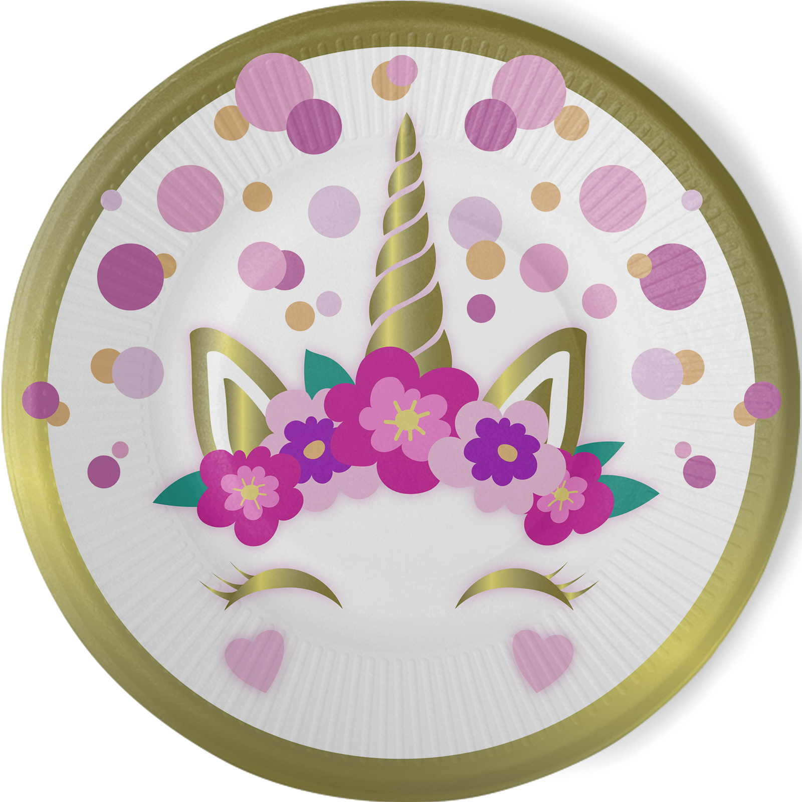 8 assiettes Licorne 23 cm