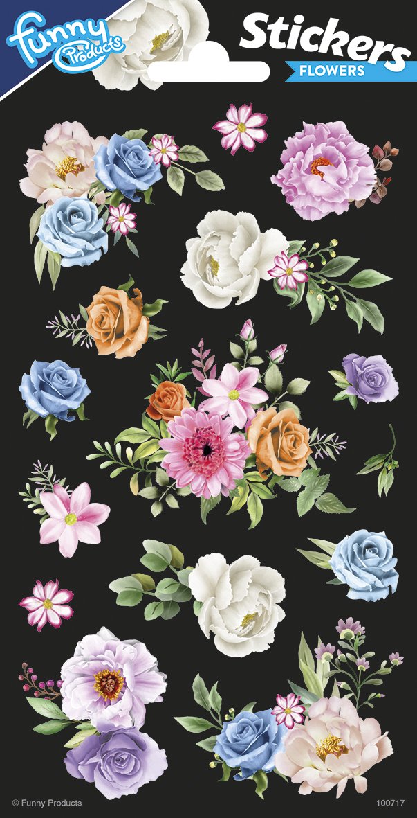 Autocollants 102 x 200 mm à motif floral pour fête