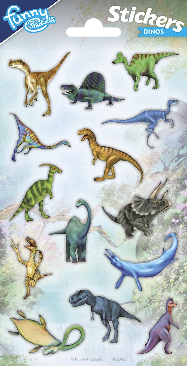 Autocollants de dinosaures jurassiques 102 x 200 mm