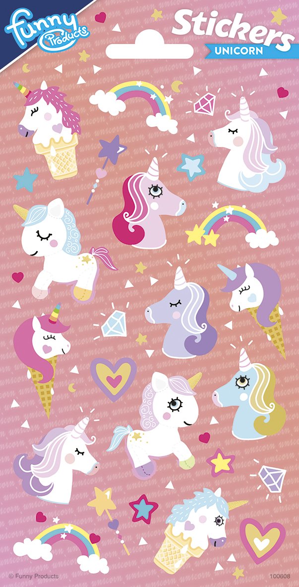 Autocollants Licorne 102 x 200 mm