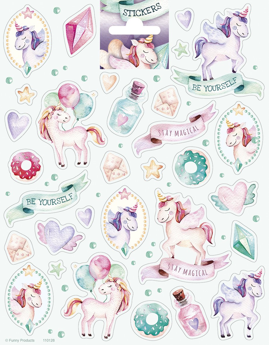 Autocollants Licorne 156 x 200 mm