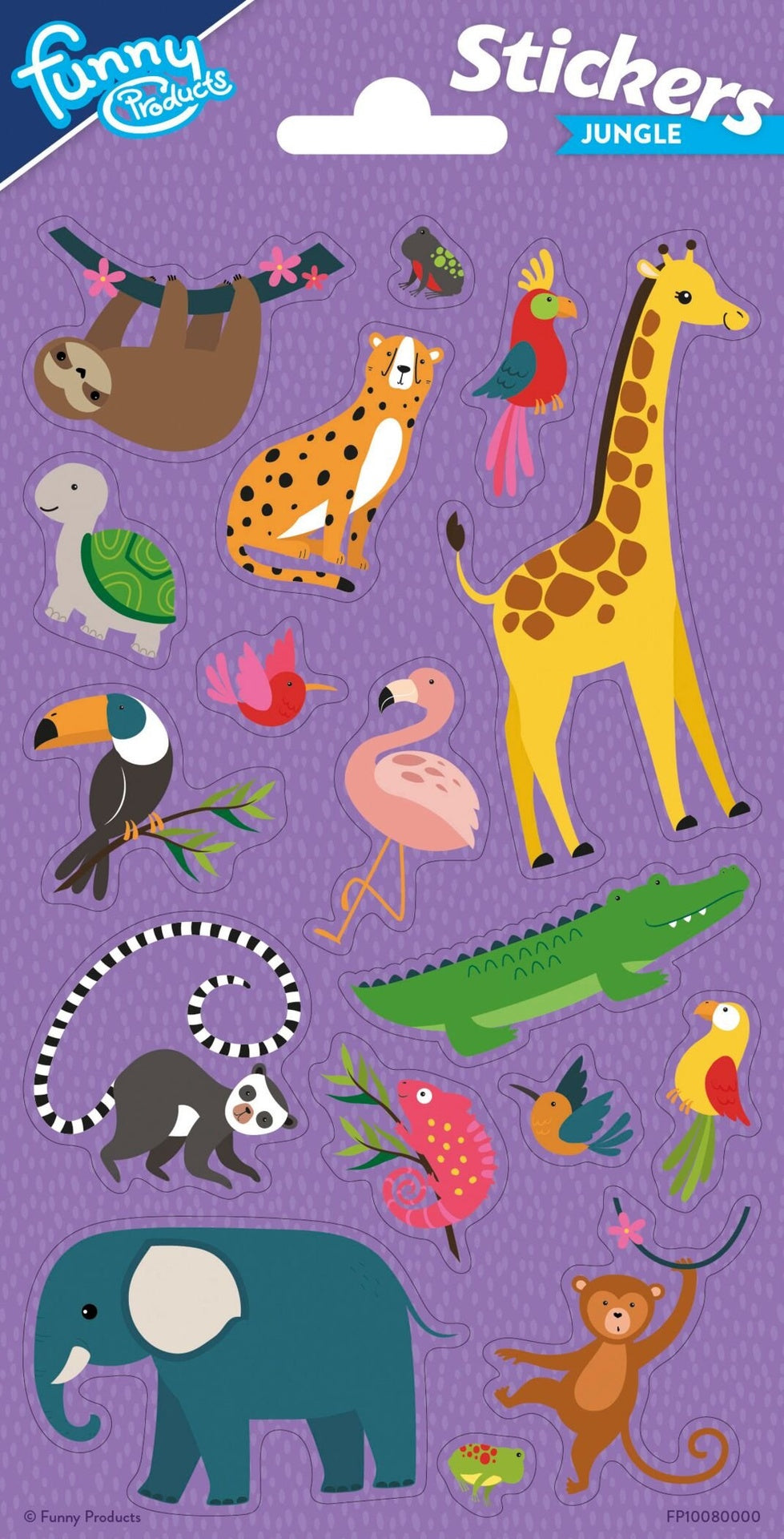 Autocollants animaux de la jungle 102 x 200 mm