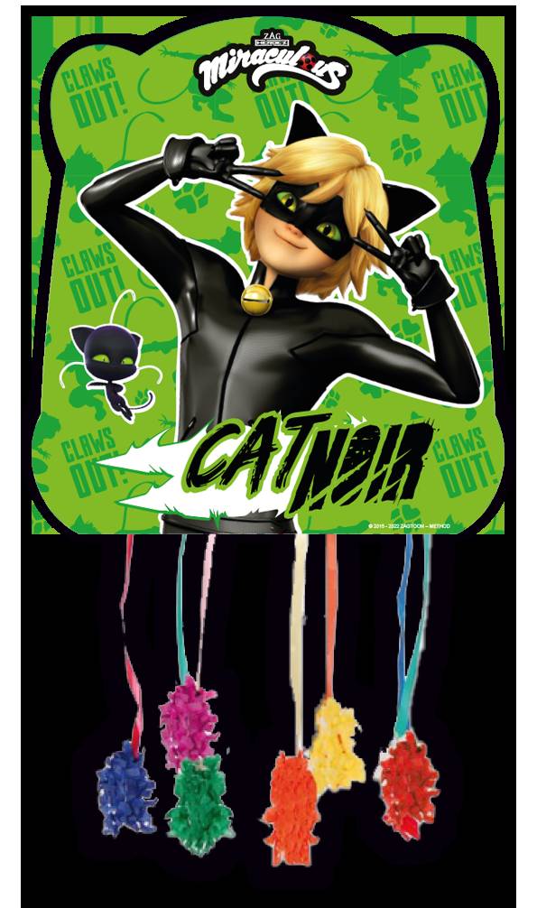 Piñata Chat Noir 33 x 28 cm