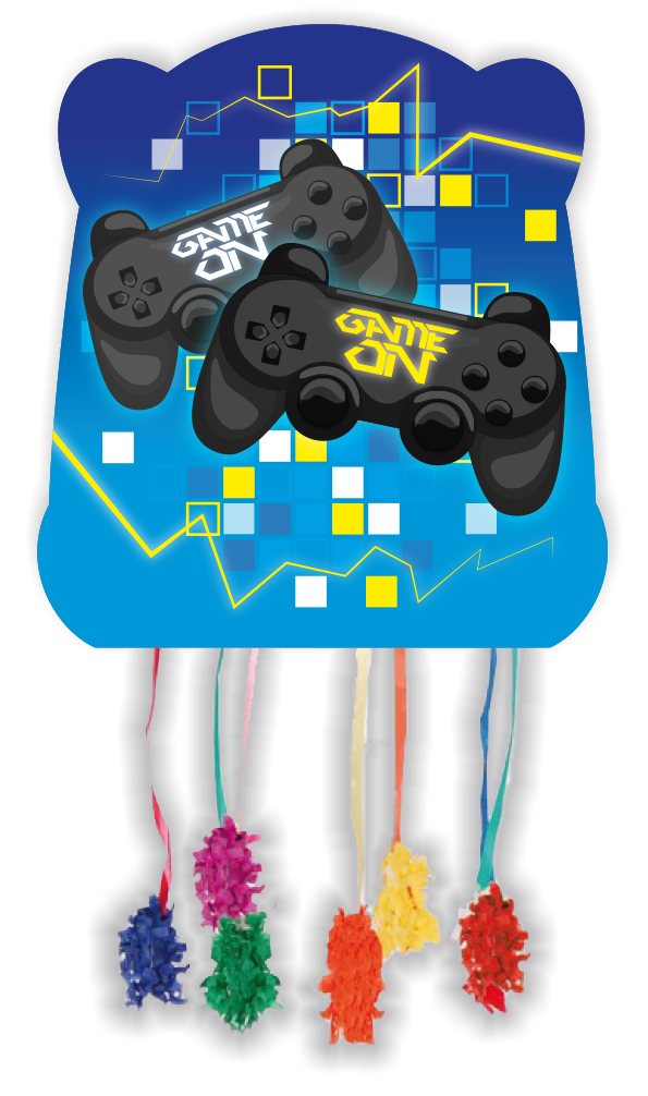 Piñata de base pour soirée jeux vidéo 28 x 33 cm