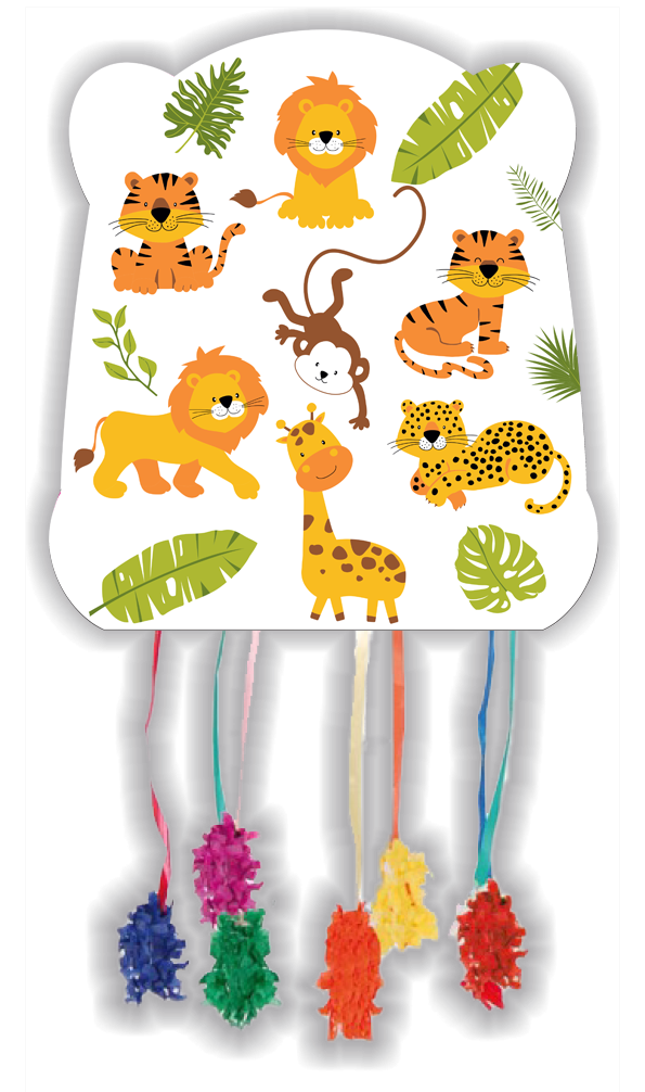 Piñata Animaux de la Jungle (28 x 33 cm)