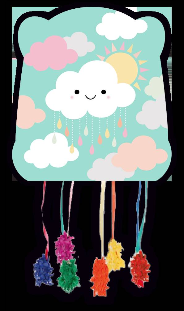 Piñata basique NUAGES DE SOLEIL 28 x 33 cm
