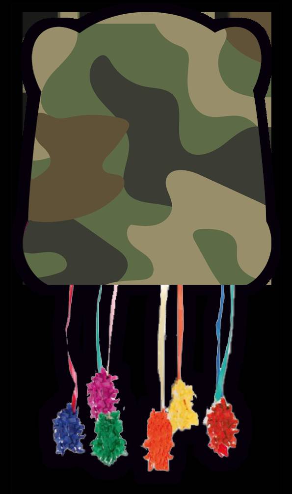 Piñata camouflage 28 x 33 cm