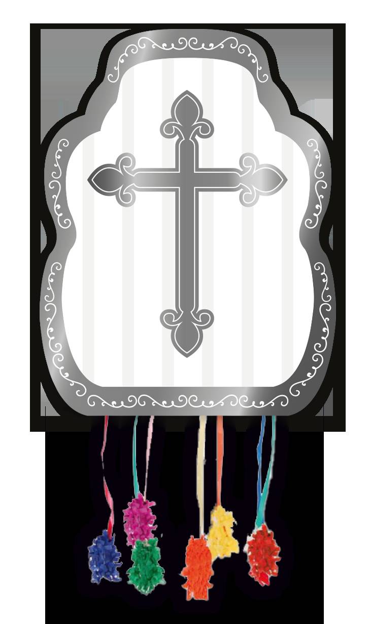 Piñata argentée Divinity 46 x 33 cm