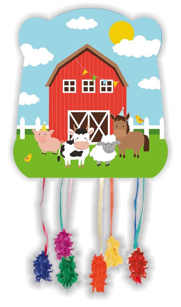 ANIMALI DA FATTORIA Piñata 28 x 33 cm
