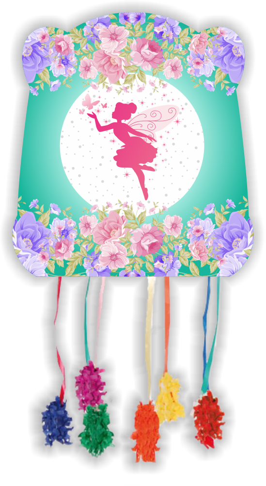 Piñata fée florale 28 x 33 cm