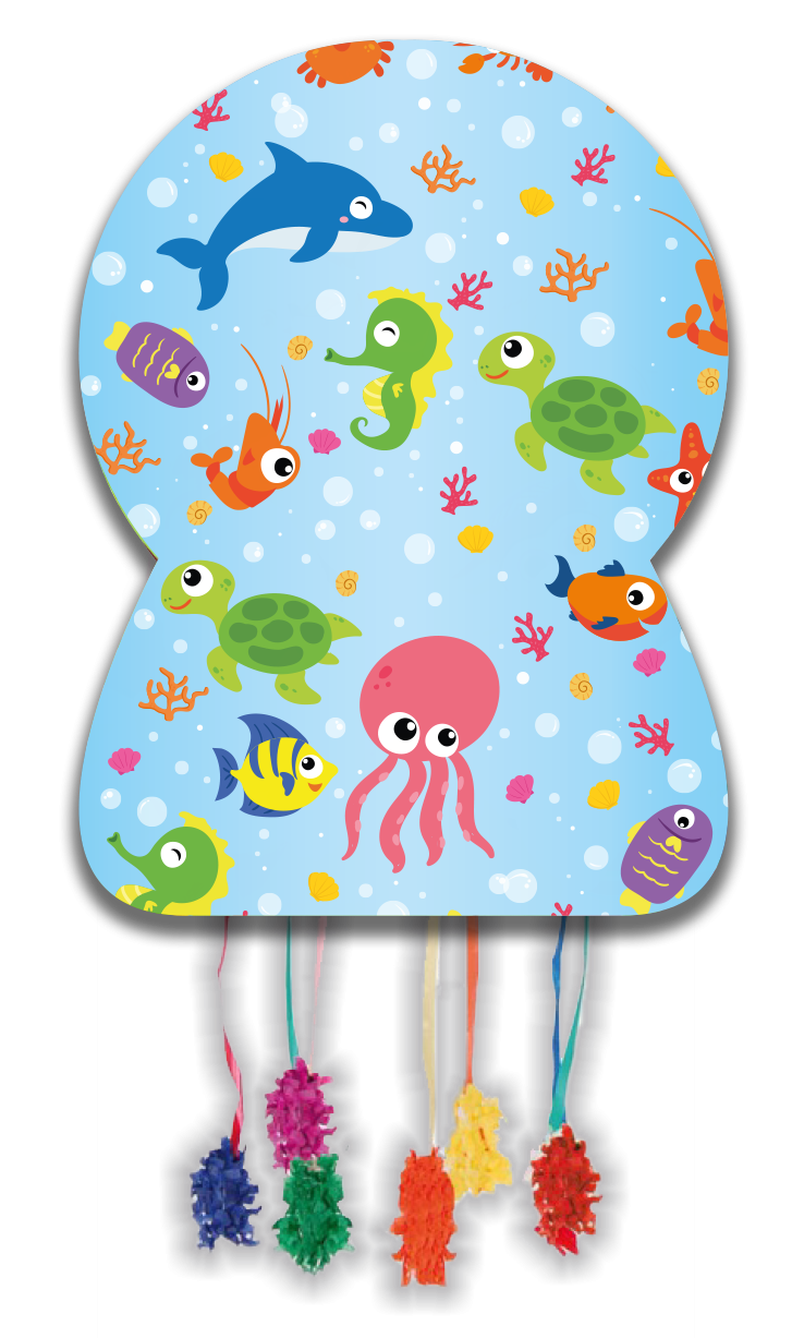 Piñata géante sur le thème de l'océan