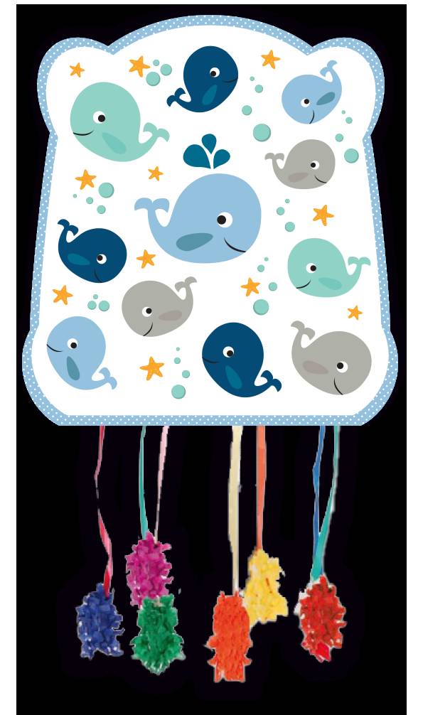 Piñata Petite Baleine 28 x 33 cm