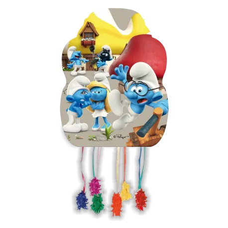 Piñata media 46 x 33 cm Puffi