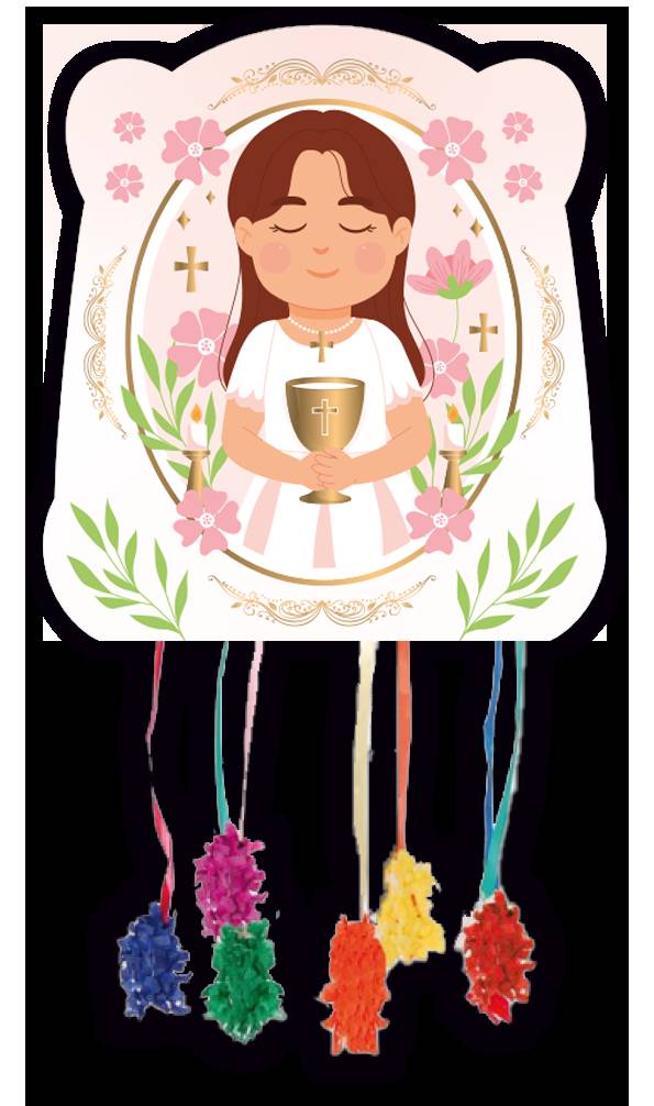 Petite piñata 33 x 28 cm Fille de communion