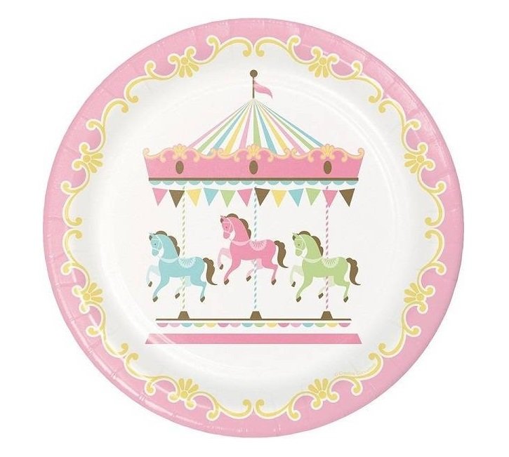 Assiettes carrousel 23 cm