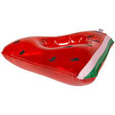 Porte-gobelet gonflable flottant en forme de pastèque 17x19 cm