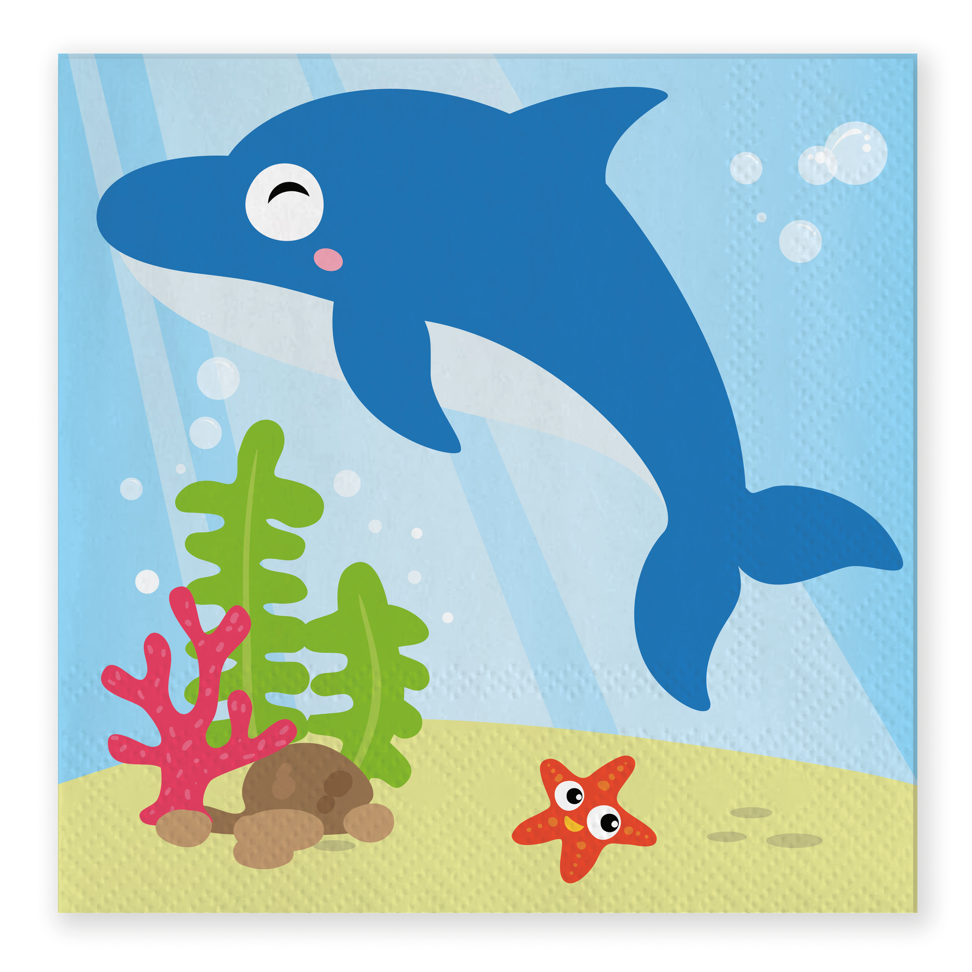 20 serviettes de table 33 cm OCEAN PARTY BKF