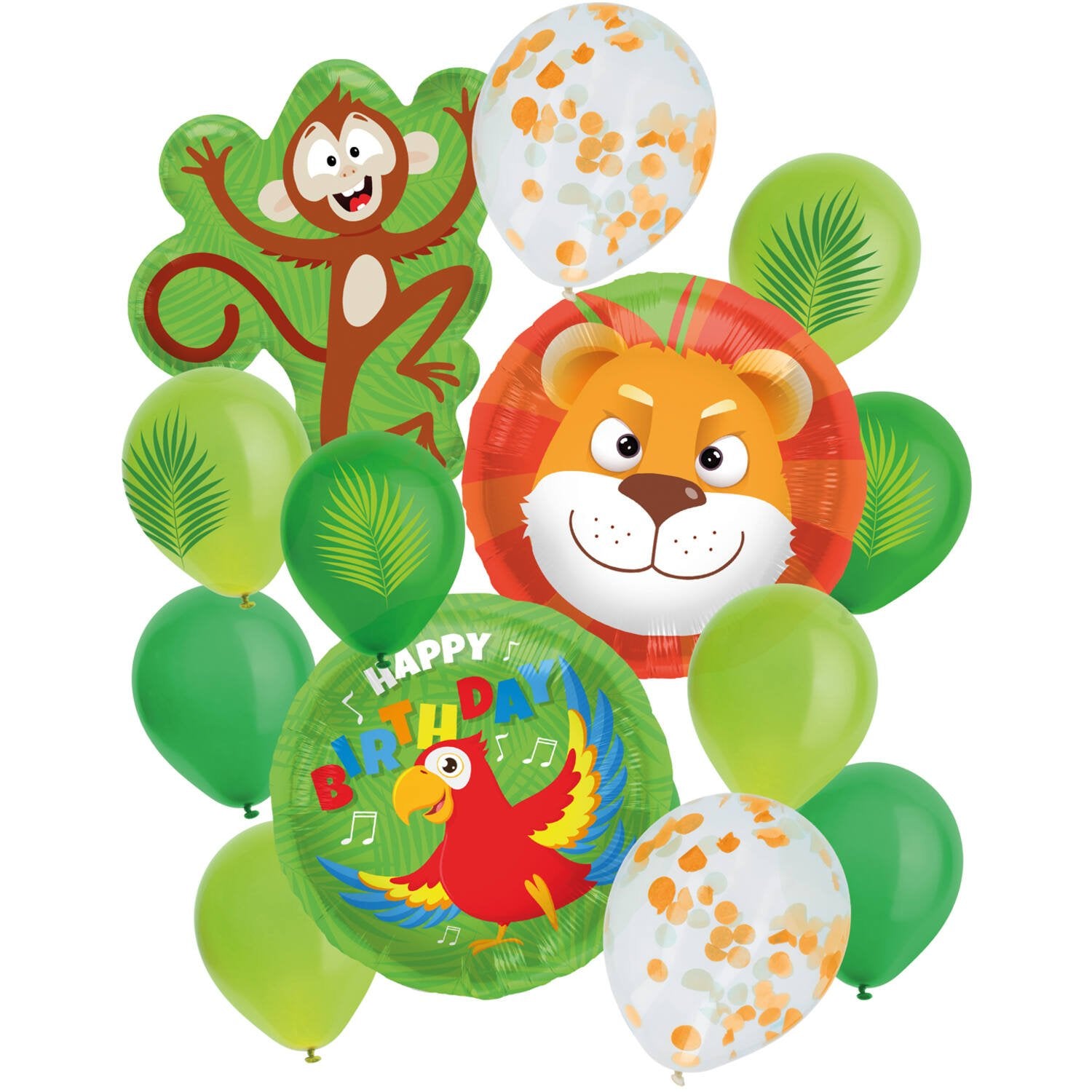 Lot de 13 ballons jungle