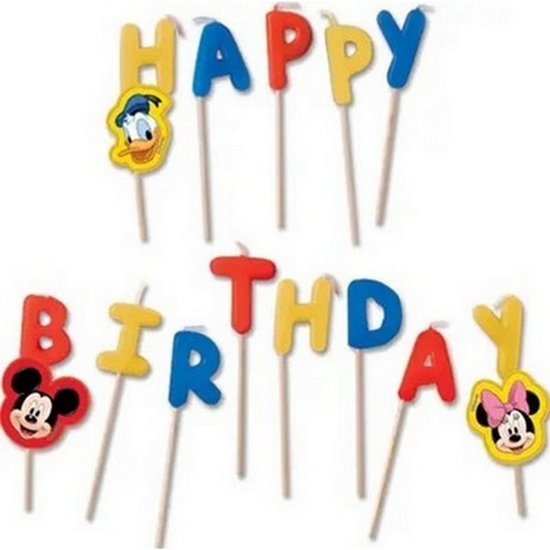 BOUGIES JOYEUX ANNIVERSAIRE MICKEY