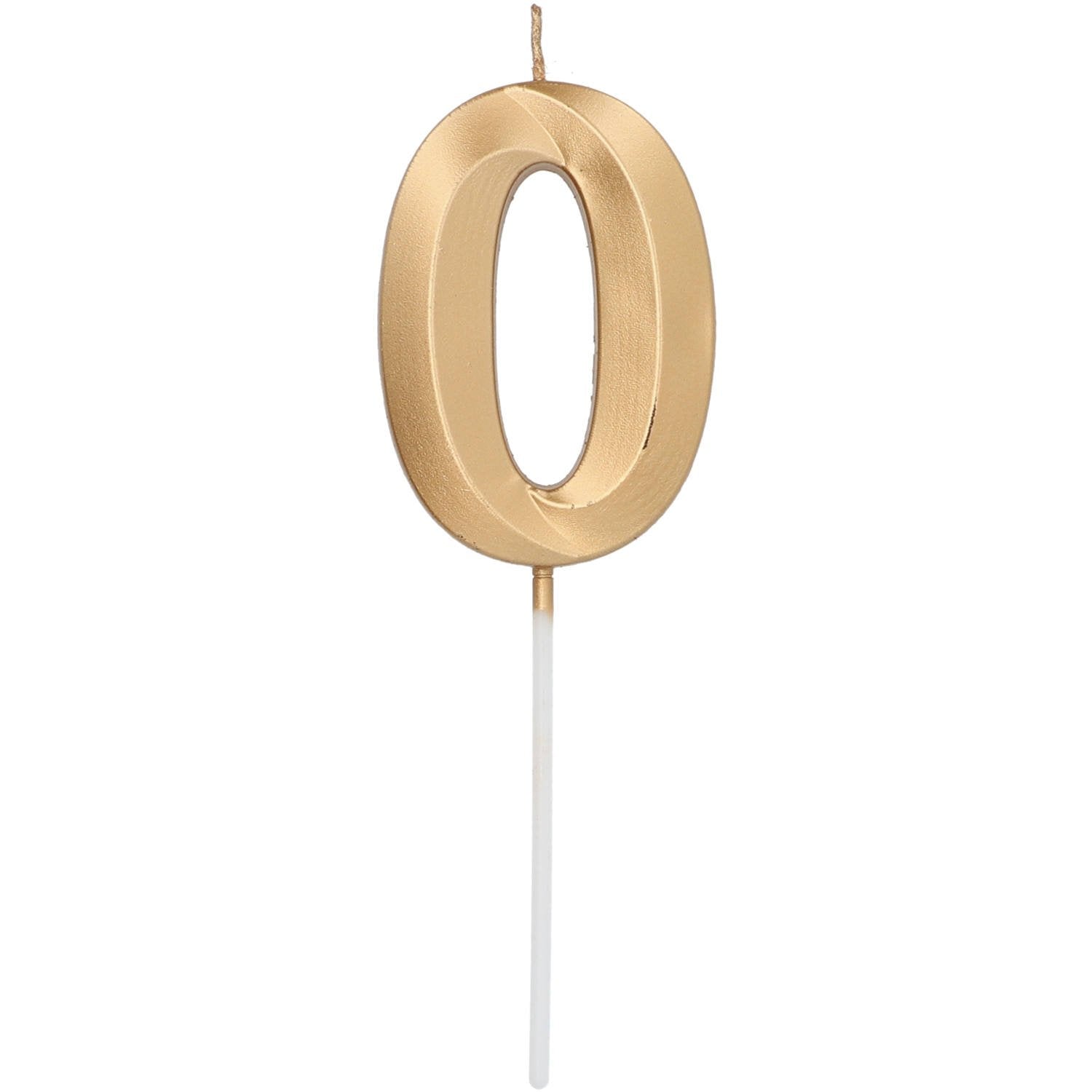 Candela 0 Supporto Oro Metallizzato 7 cm