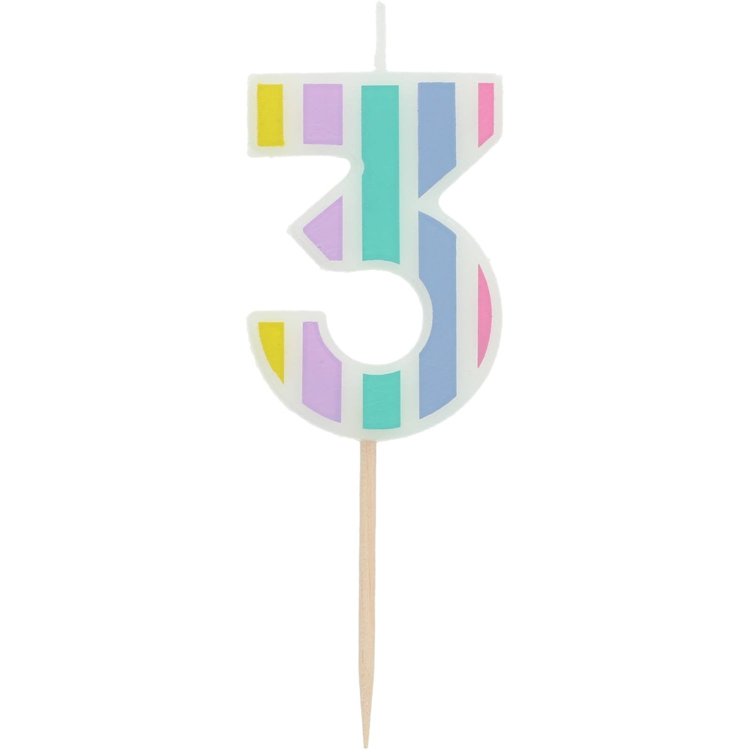 Bougie aux 3 couleurs pastel
