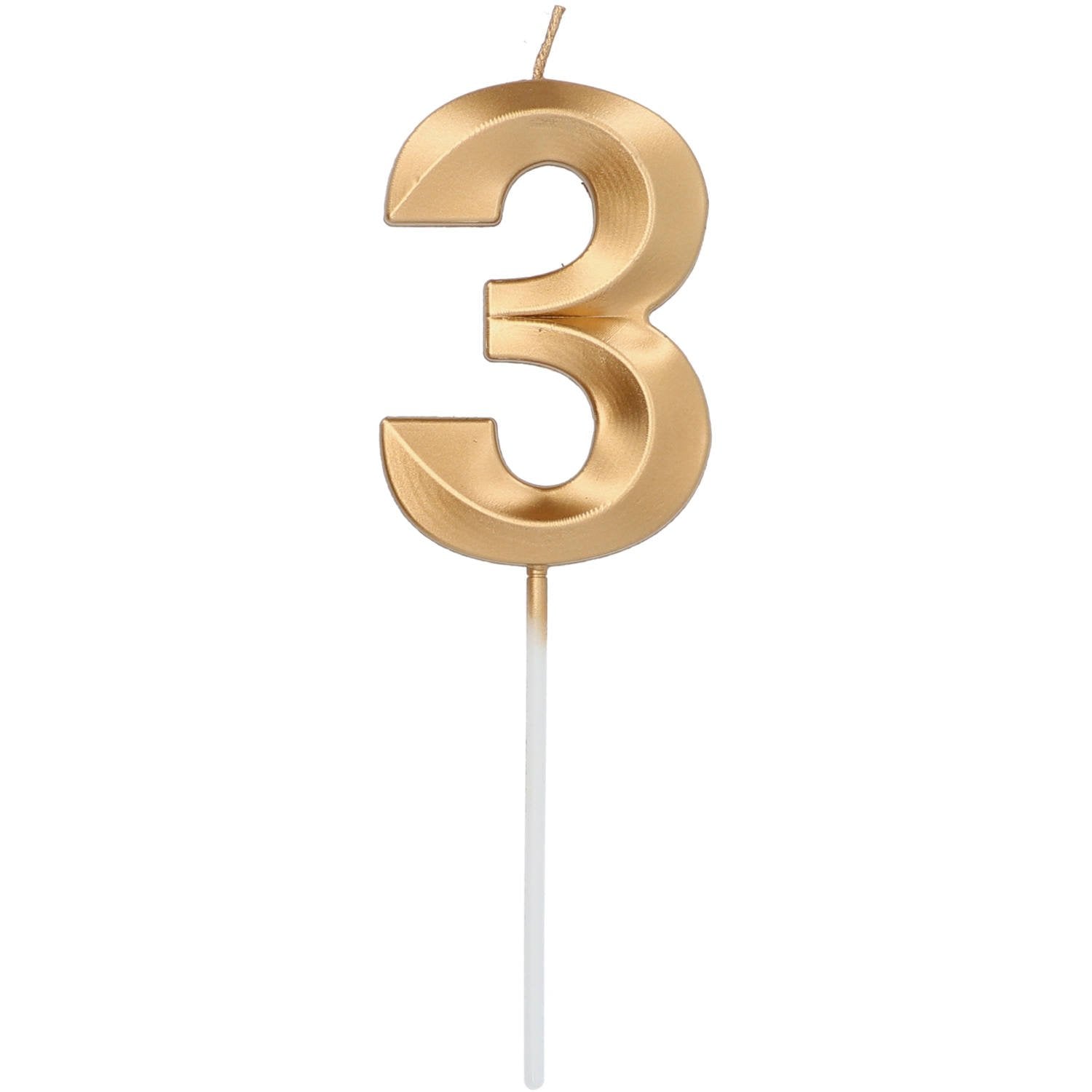 Candela 3 Supporto Metallico Oro 7 cm