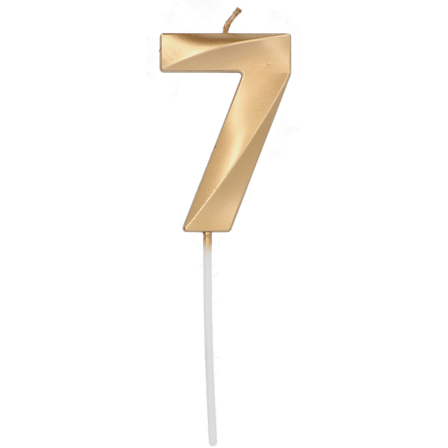 Bougie 7 Support doré métallisé 7 cm