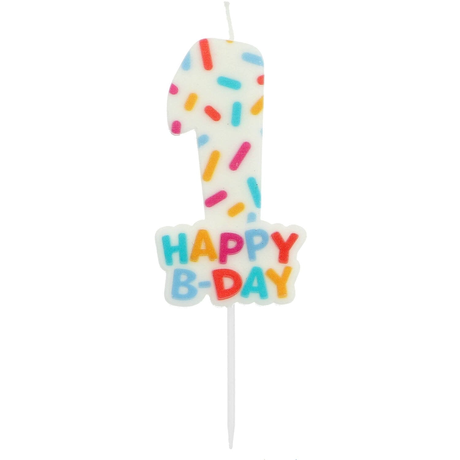 Bougie Cozy Sprinkles numéro 1 7 cm