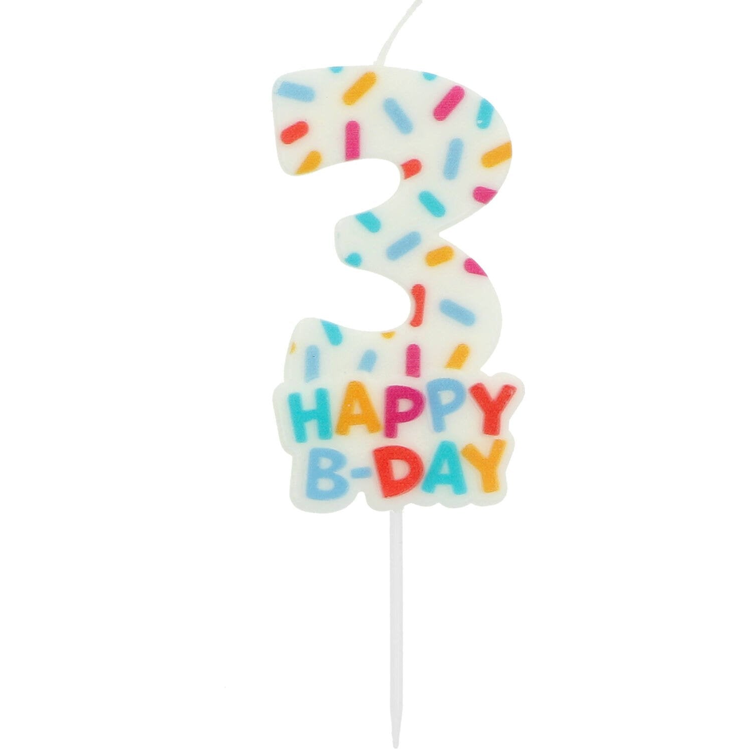 Bougie Cozy Sprinkles numéro 3 7 cm