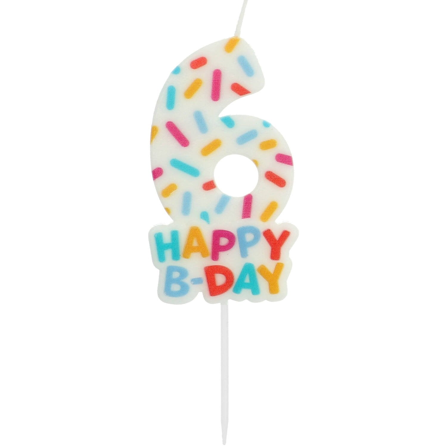Candela Cozy Sprinkles numero 6 7 cm
