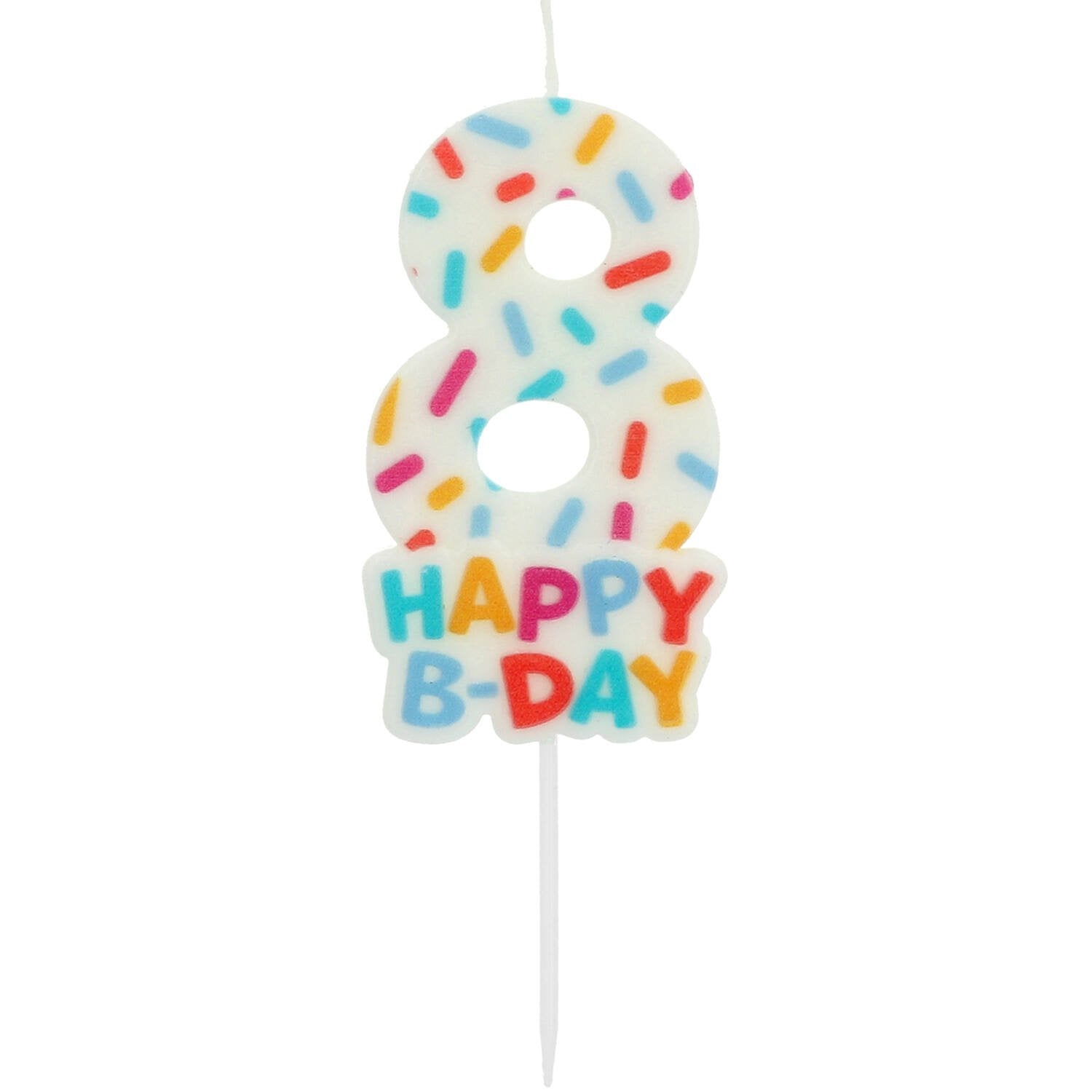 Candela Cozy Sprinkles numero 8 7 cm