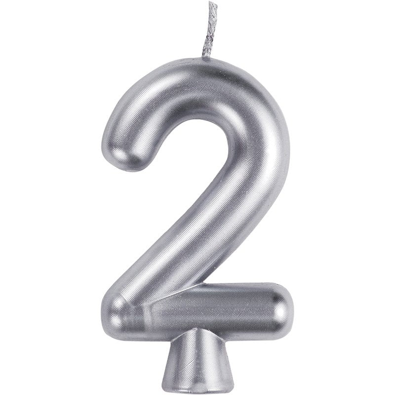 Bougie numéro 2 Argent
