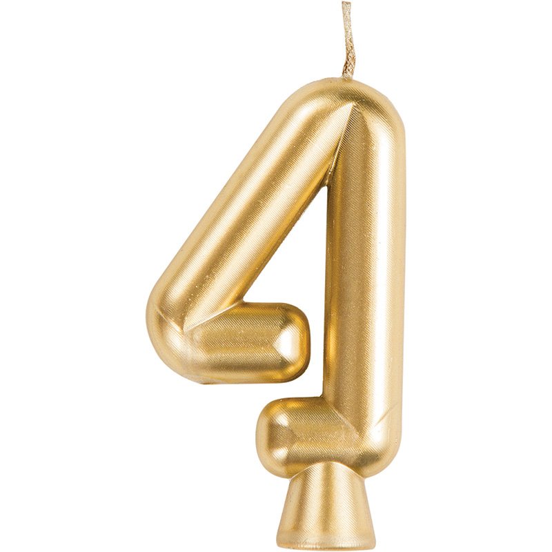 Bougie numéro 4 Or