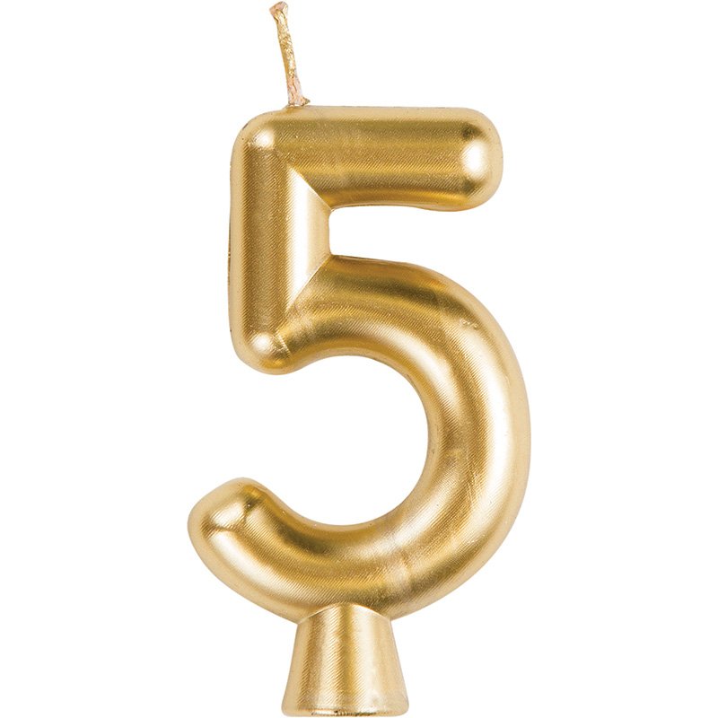 Bougie numéro 5 Or