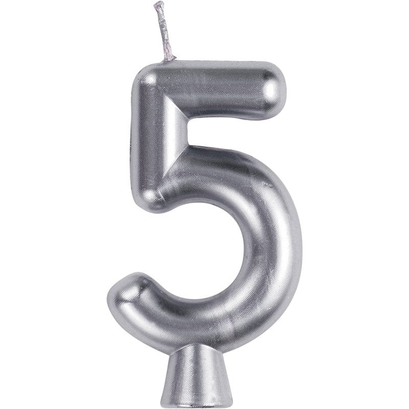 Bougie numéro 5 Argent