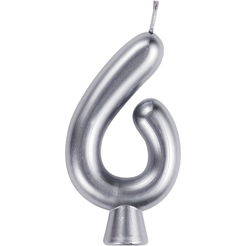 Bougie numéro 6 Argent