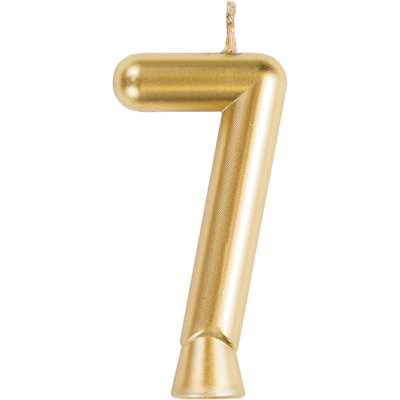 Bougie numéro 7 Or