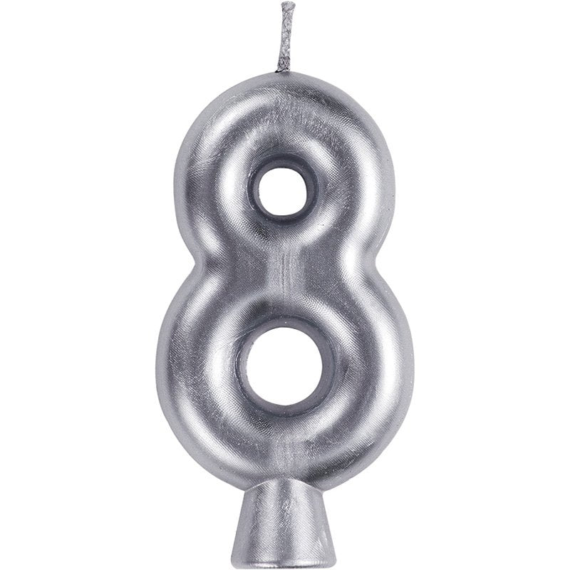 Bougie argentée numéro 8