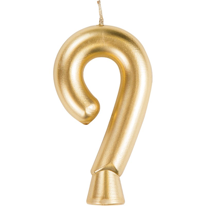 Bougie numéro 9 Or