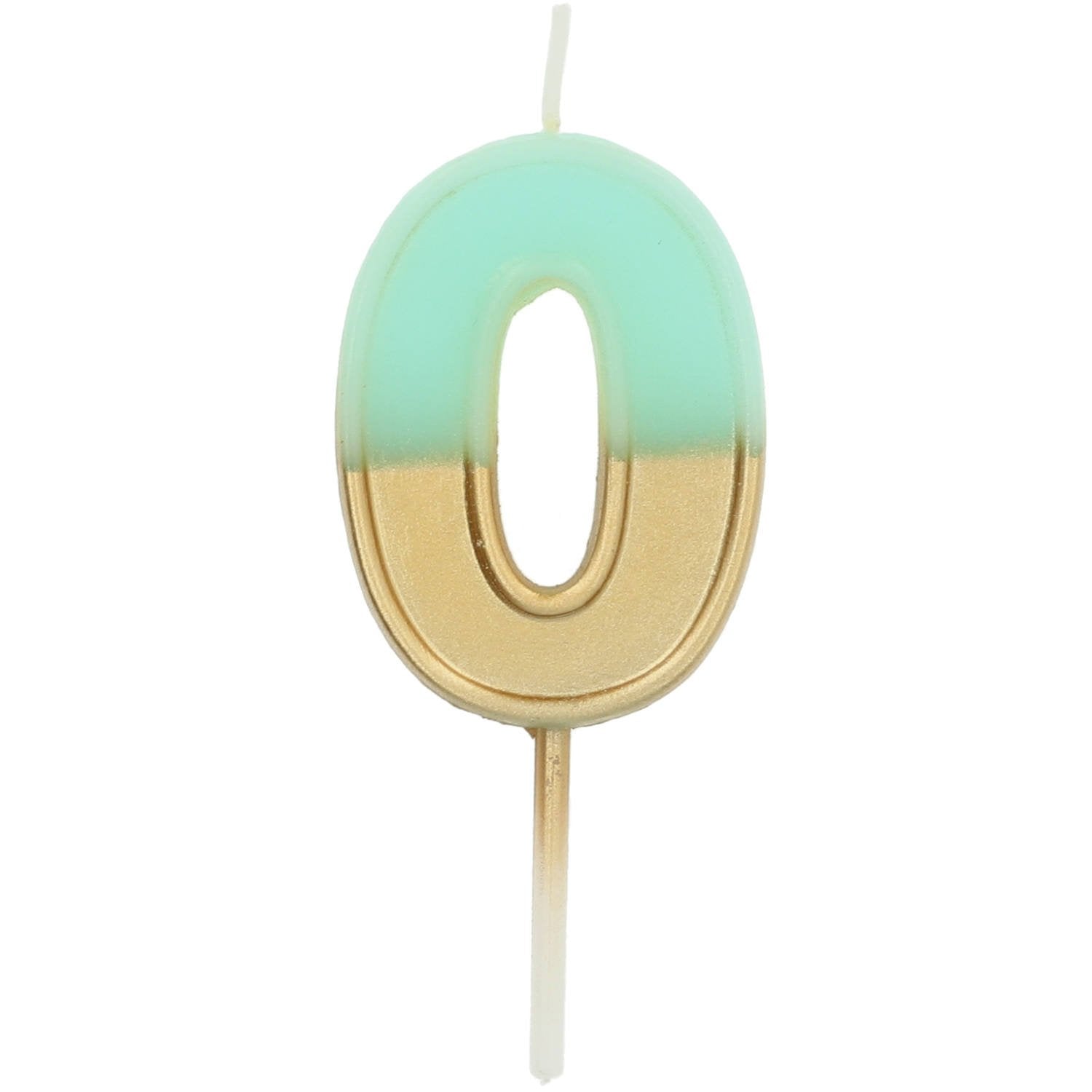 Bougie numéro 0, deux couleurs, 5 cm