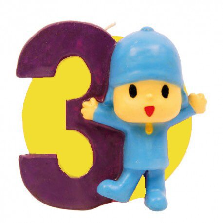 Bougie numéro 3 Pocoyo