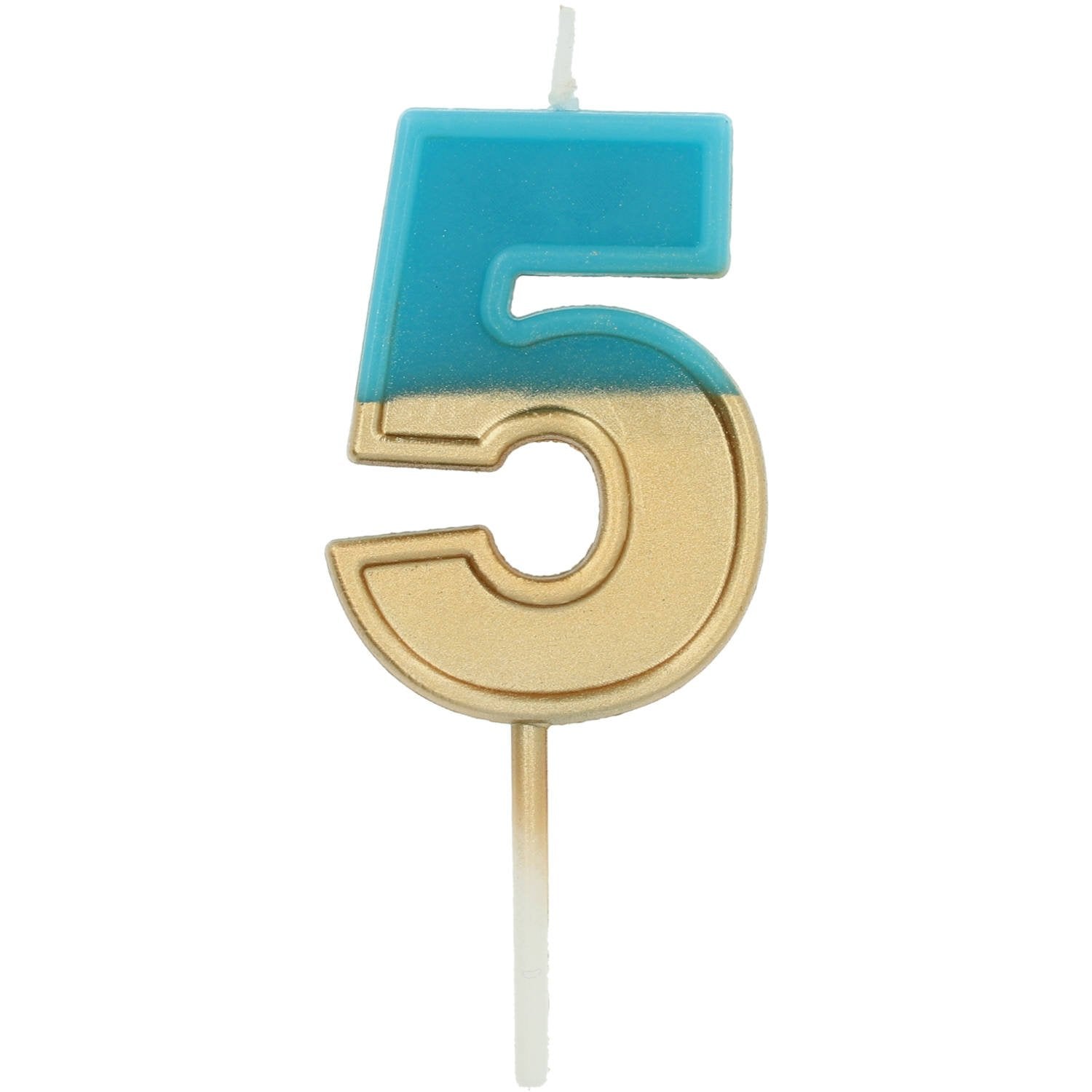 Bougie numéro 5, deux couleurs, 5 cm